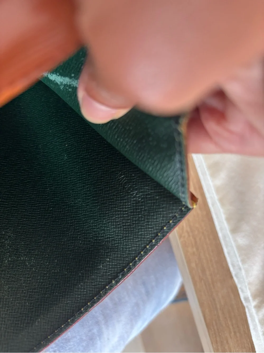 Authentic Louis Vuitton leather clutch